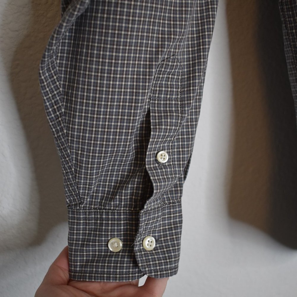 Eddie Bauer Mens Sz M 100% Baumwolle Cotton Plaid Button Down Shirt Office Work - Picture 5 of 16